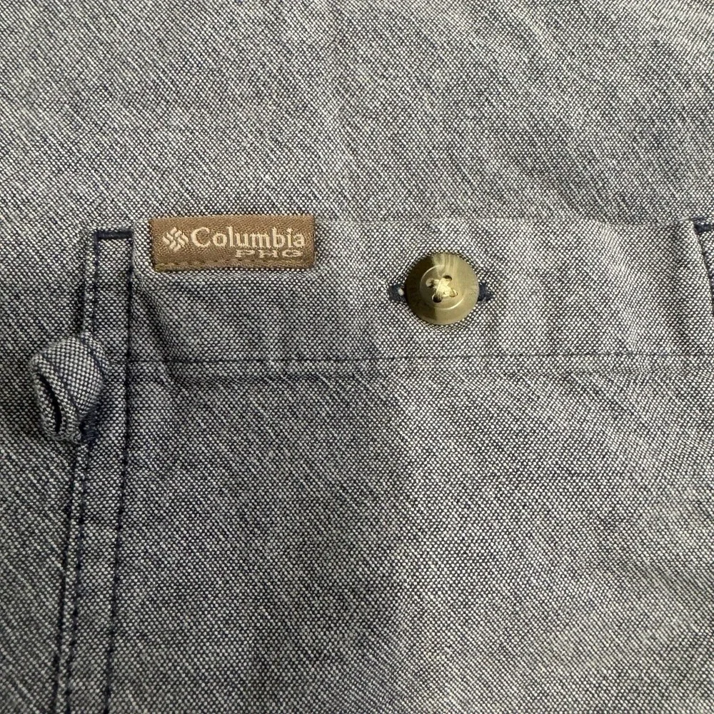 Columbia Performance Hunting Gear Men's Button Up Shirt Size‎ Large Blue